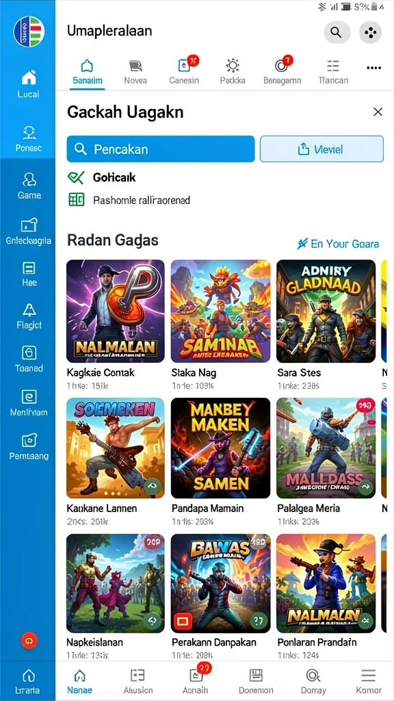 rsnvip - Tampilan menu utama yang intuitif dan menarik.